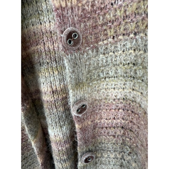J. Jill Alpaca Wool Blend Ombre Cardigan Duster Sweater Sz L Career Cozy Office - Picture 2 of 7